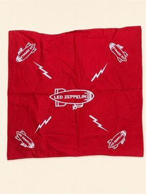 LED Zeppelin Red Bandana - Iconic Logo Home Art Accent